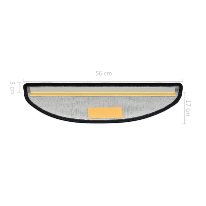 Tappetini per Scale 10 pz 56x17x3 cm Antracite - homemem39