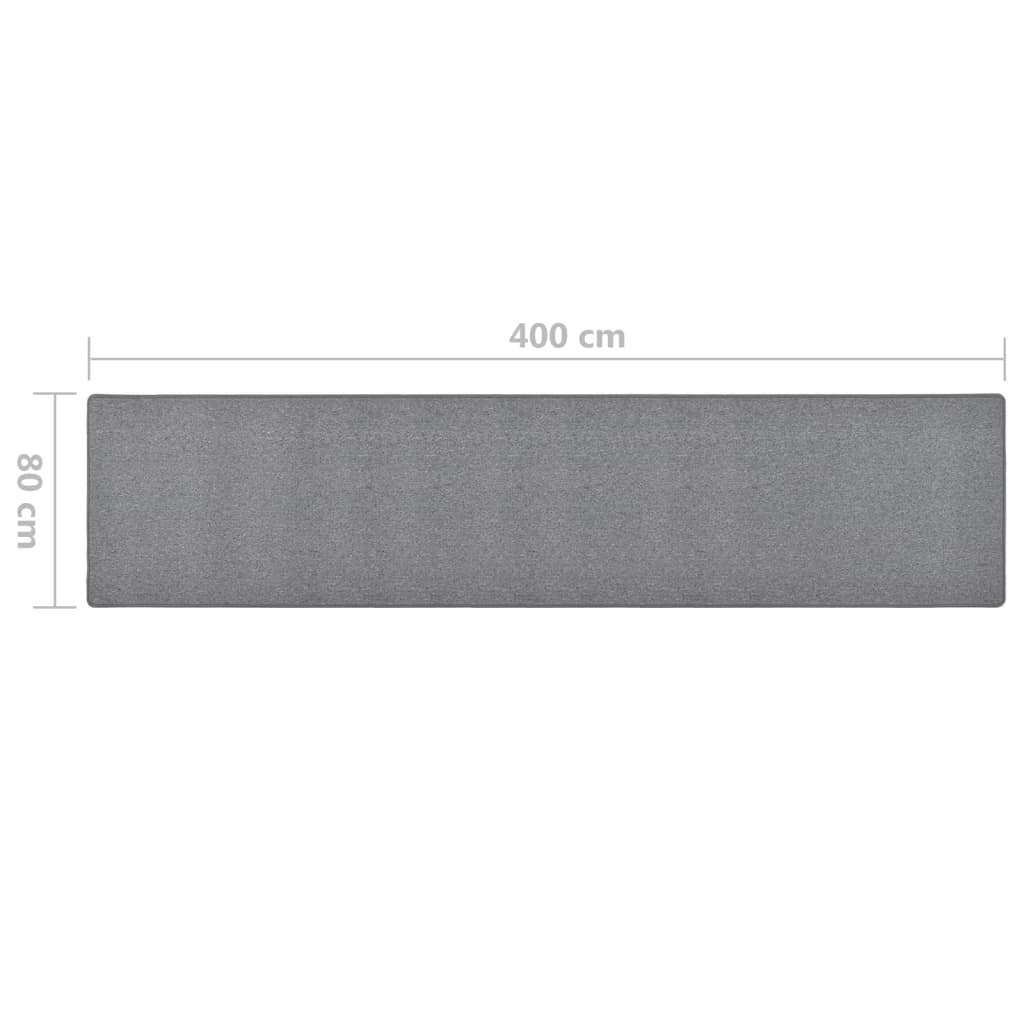 Tappeto Corsia Grigio Scuro 80x400 cm - homemem39