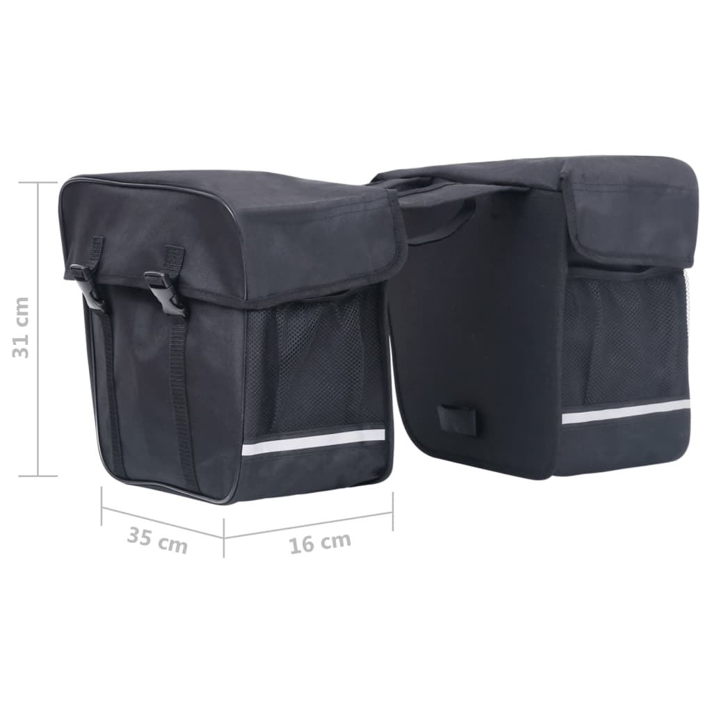 Borsa Doppia Bicicletta Impermeabile per Portapacchi 35 L Nero - homemem39