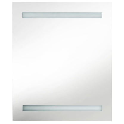 Armadietto Bagno con Specchio e LED Grigio 50x14x60 cm - homemem39