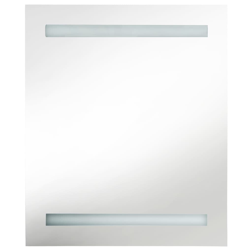 Armadietto Bagno con Specchio e LED Grigio Lucido 50x14x60 cm - homemem39