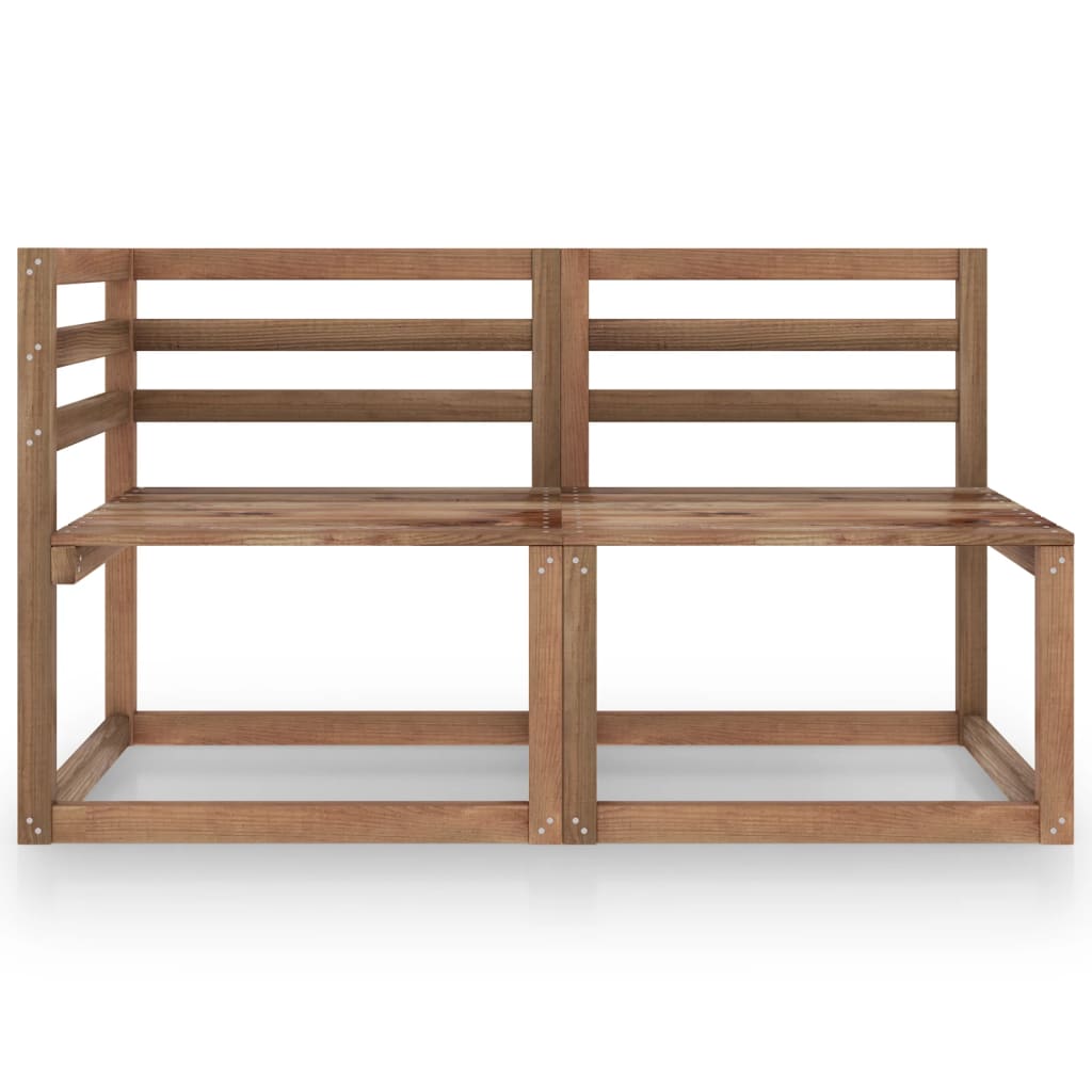 Set Divani da Giardino 2 pz Marrone in Legno di Pino Impregnato - homemem39