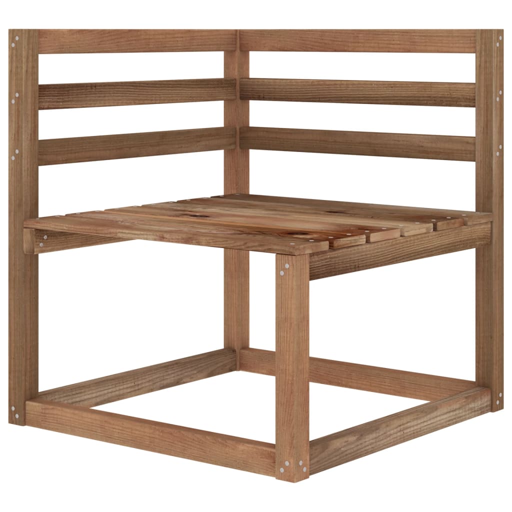 Set Divani da Giardino 2 pz Marrone in Legno di Pino Impregnato - homemem39