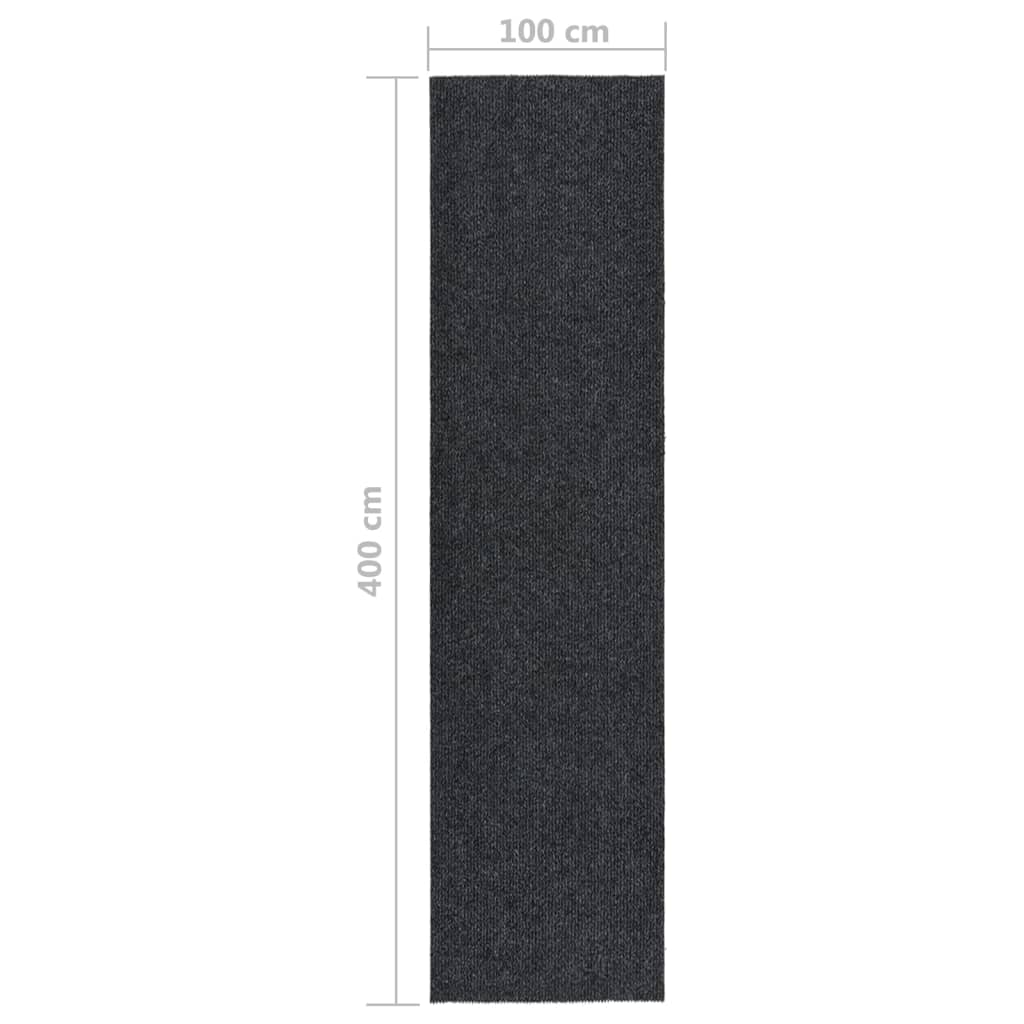 Tappeto Corsia Acchiappa Polvere 100x400 cm Antracite - homemem39