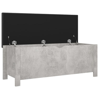 Cassapanca con Cuscino Grigio Cemento 105x40x45cm in Truciolato - homemem39