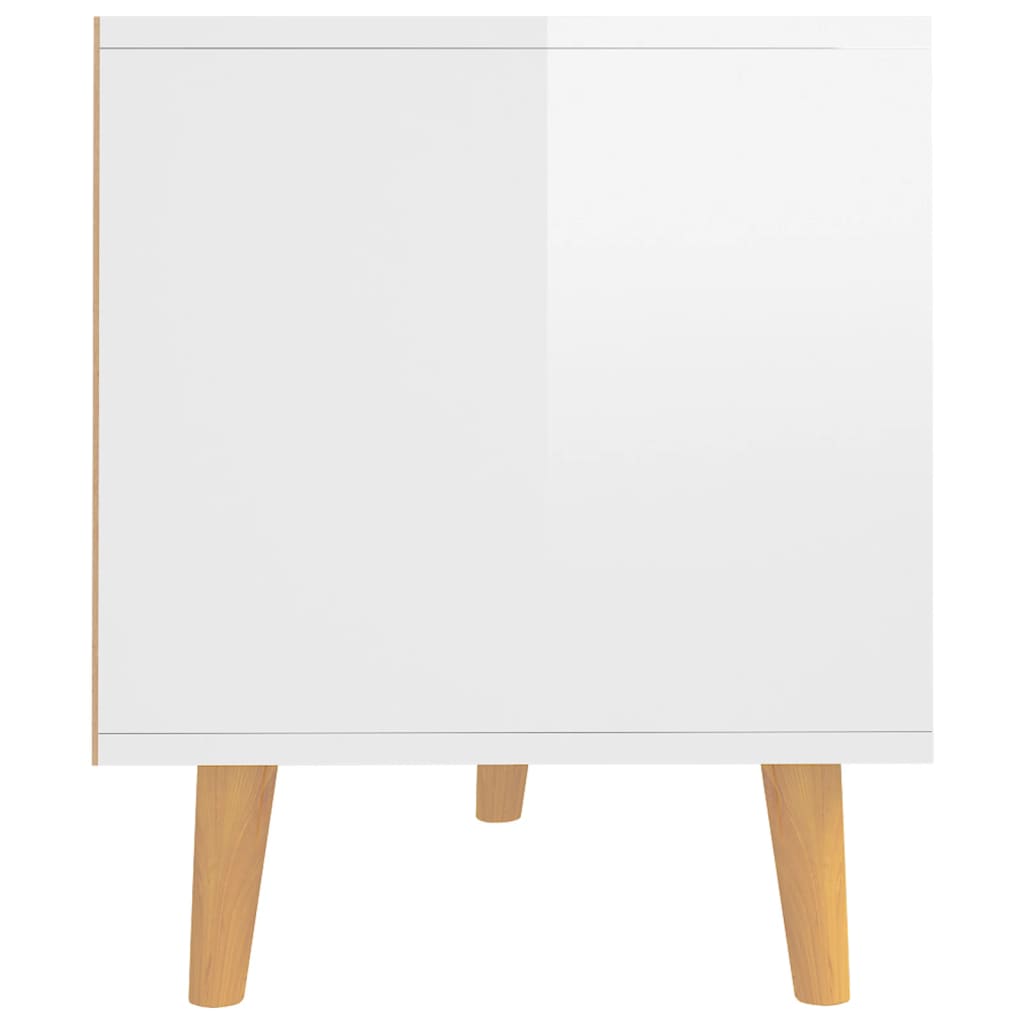 Mobile TV Bianco Lucido 90x40x48,5 cm in Truciolato - homemem39