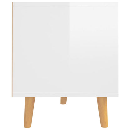 Mobile TV Bianco Lucido 90x40x48,5 cm in Truciolato - homemem39