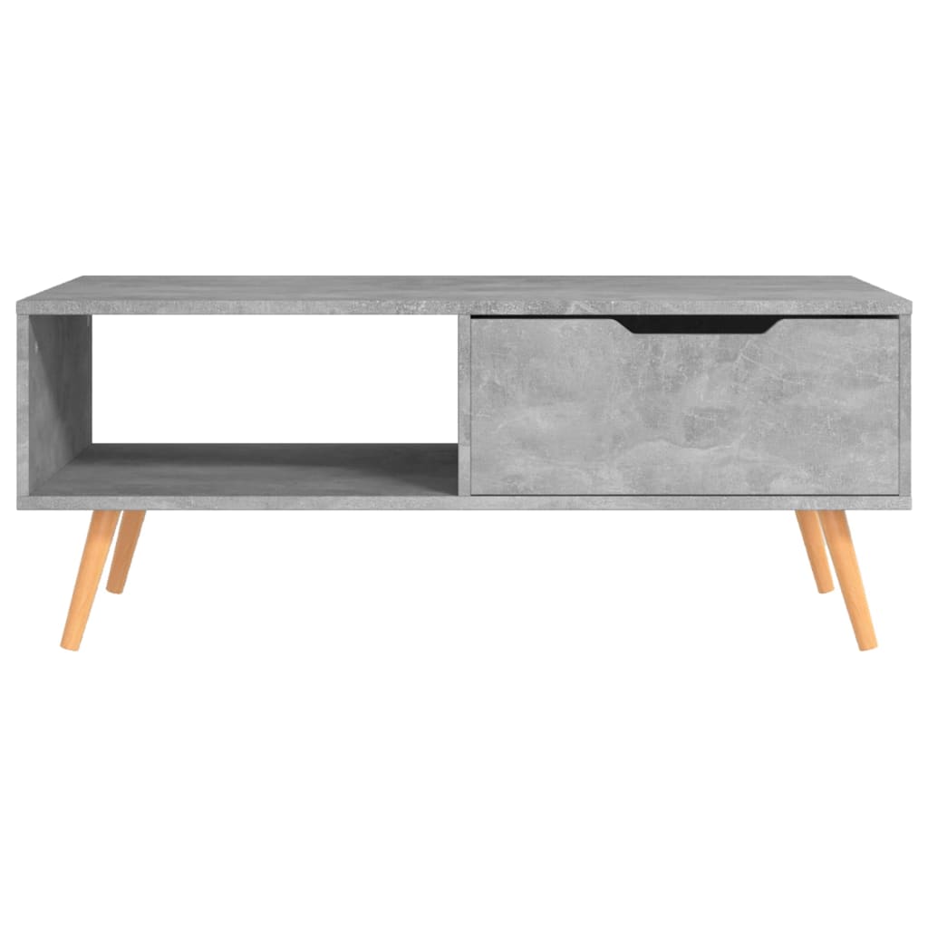 Tavolino da Caffè Grigio Cemento 100x49,5x43 cm in Truciolato - homemem39