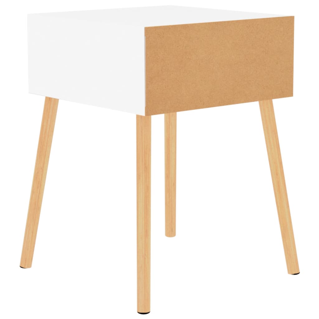 Comodini 2 pz Bianchi 40x40x56 cm in Legno Multistrato - homemem39