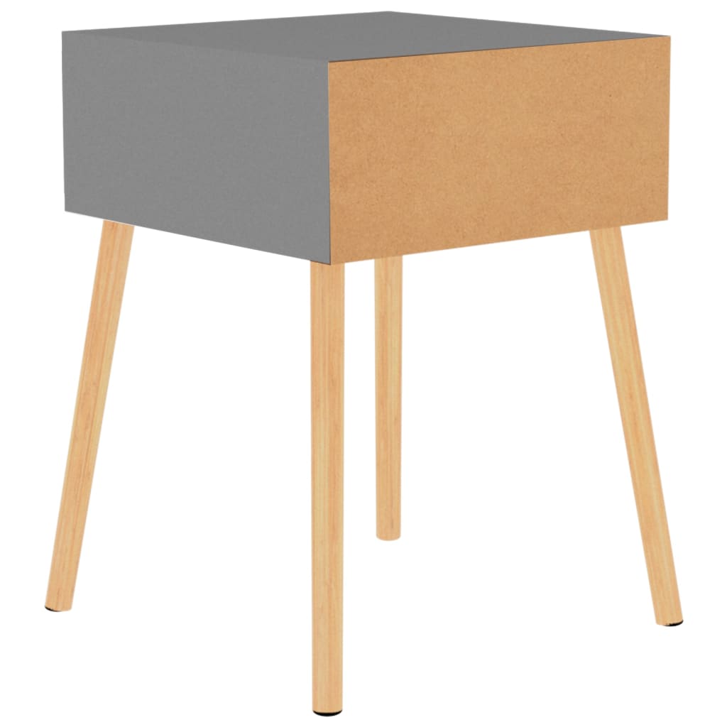 Comodini 2 pz Grigi 40x40x56 cm in Legno Multistrato - homemem39