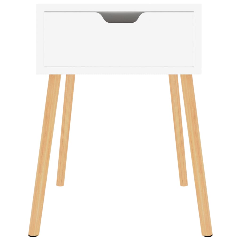 Comodini 2pz Bianco Lucido 40x40x56 cm in Legno Multistrato - homemem39