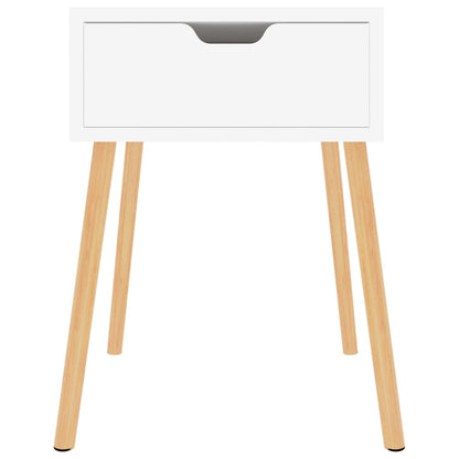 Comodini 2pz Bianco Lucido 40x40x56 cm in Legno Multistrato - homemem39