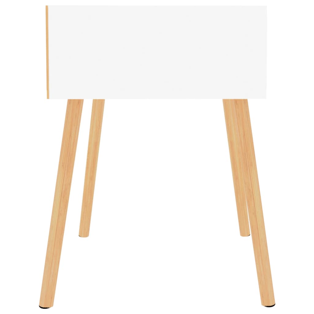 Comodini 2pz Bianco Lucido 40x40x56 cm in Legno Multistrato - homemem39