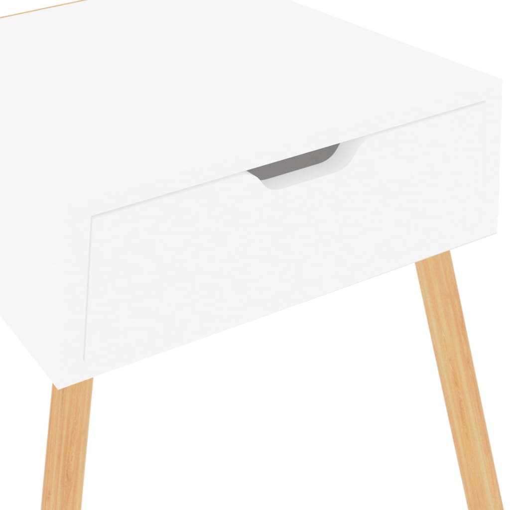 Comodini 2pz Bianco Lucido 40x40x56 cm in Legno Multistrato - homemem39