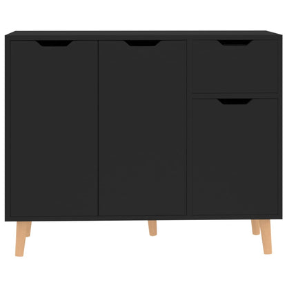 Credenza Nera 90x30x72 cm in Truciolato - homemem39