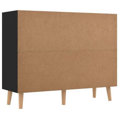 Credenza Nera 90x30x72 cm in Truciolato - homemem39