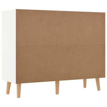 Credenza Bianca e Rovere Sonoma 90x30x72 cm in Truciolato - homemem39