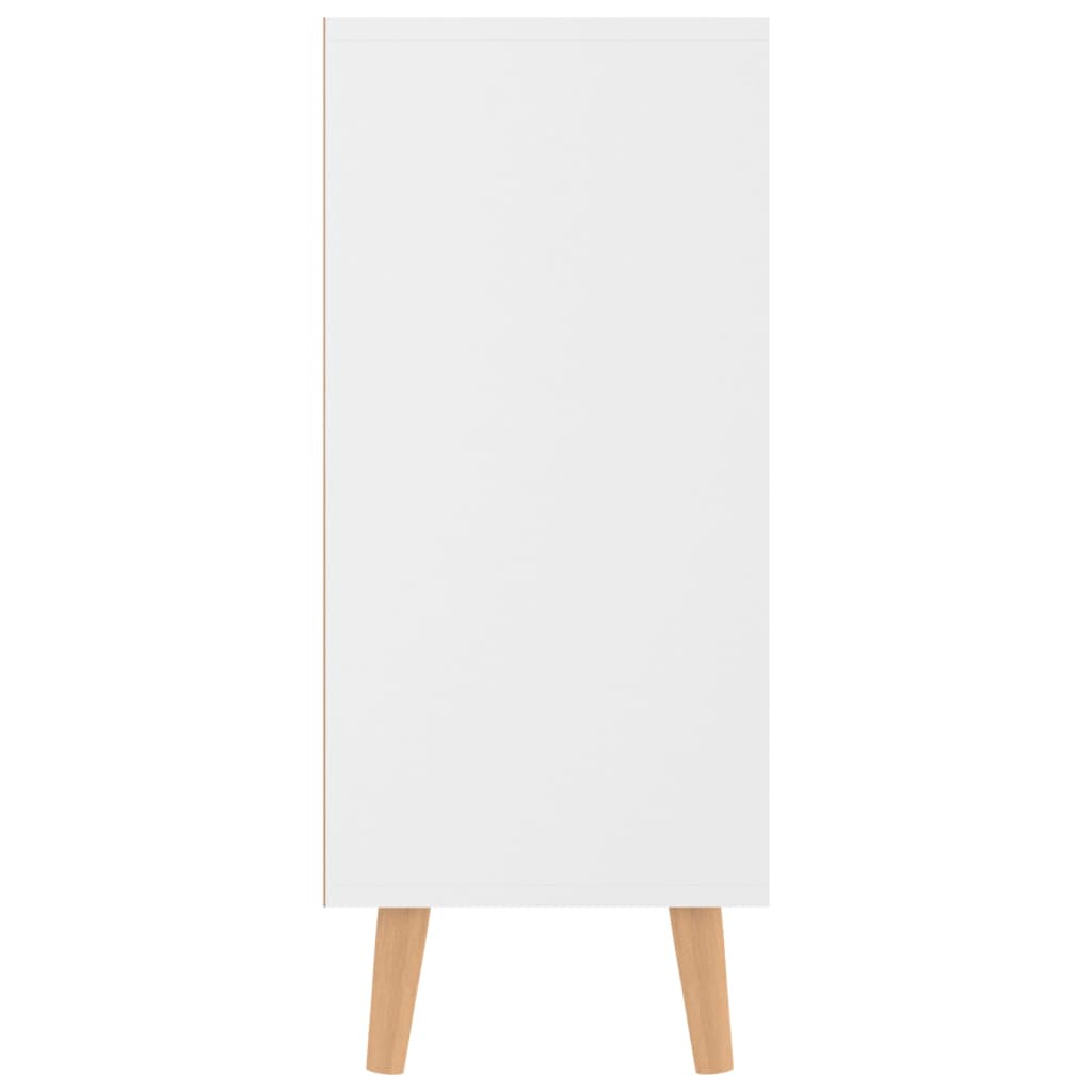 Credenza Bianco Lucido 90x30x72 cm in Legno Multistrato - homemem39