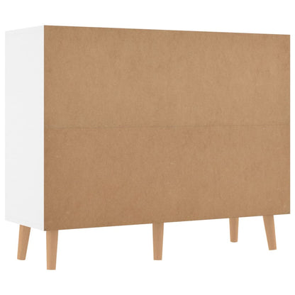 Credenza Bianco Lucido 90x30x72 cm in Legno Multistrato - homemem39