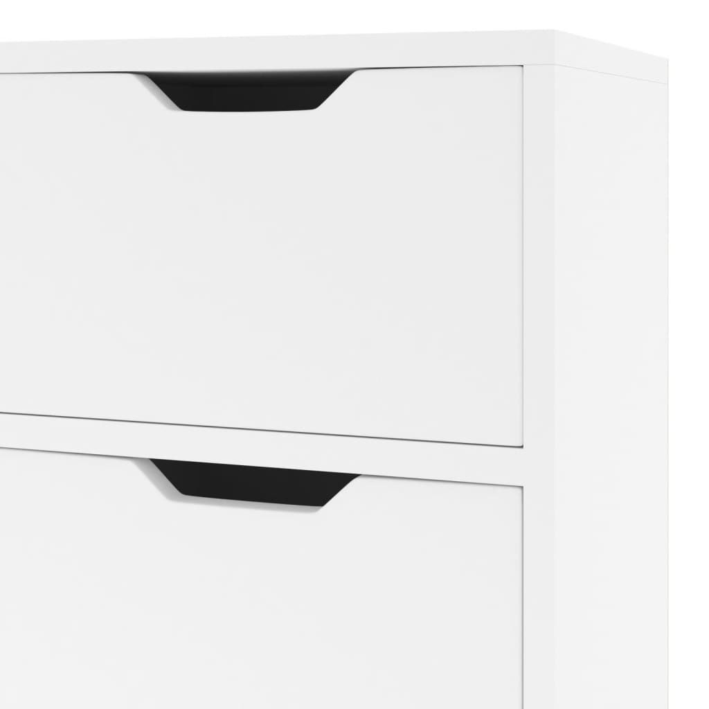 Credenza Bianco Lucido 90x30x72 cm in Legno Multistrato - homemem39