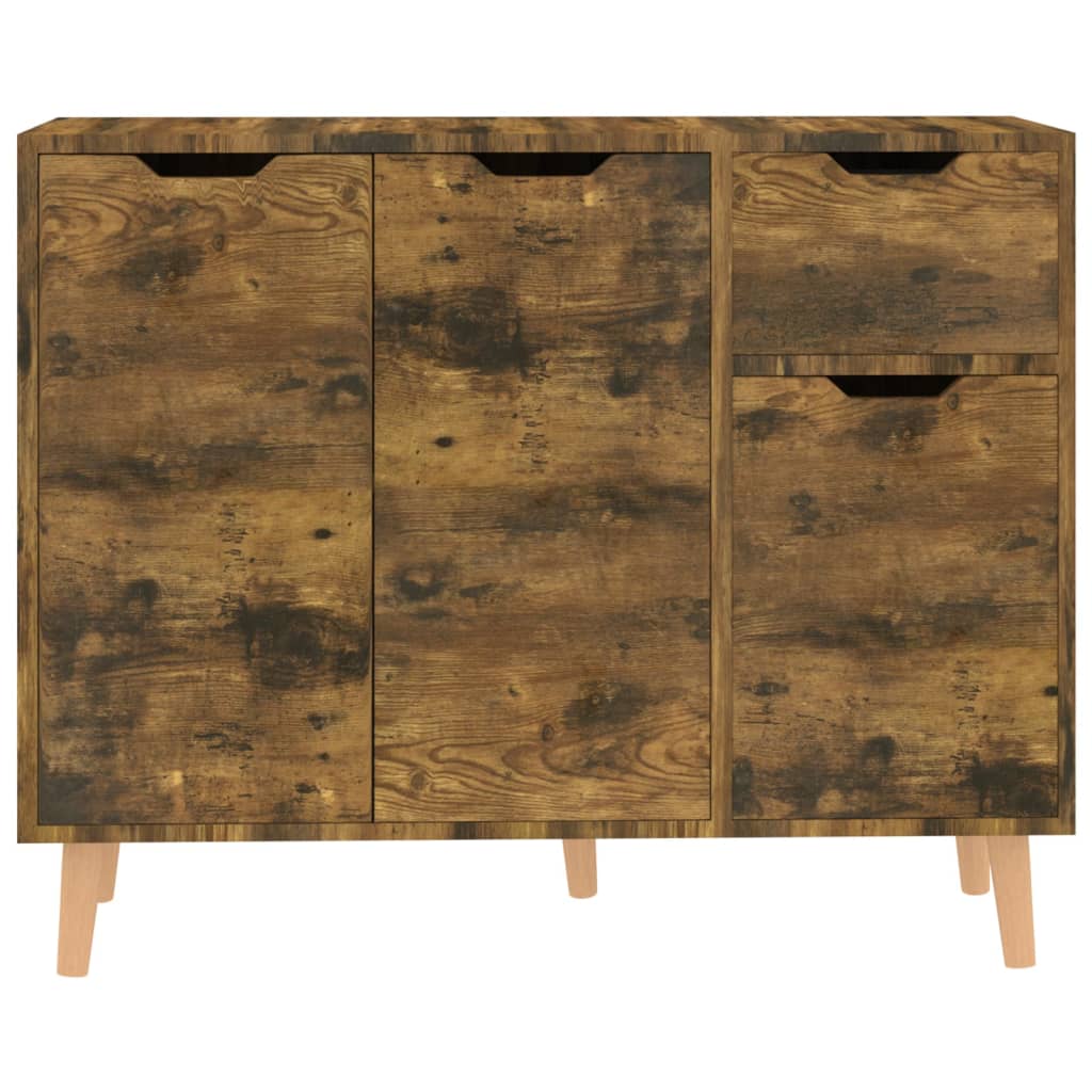 Credenza Rovere Fumo 90x30x72 cm in Truciolato - homemem39