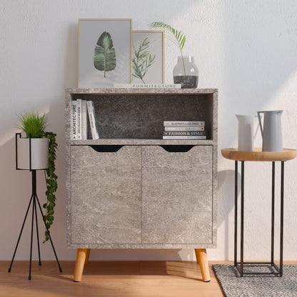 Credenza Grigio Cemento 60x30x72 cm in Truciolato - homemem39