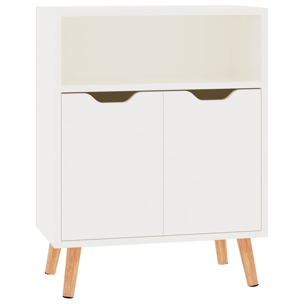 Credenza Bianco Lucido 60x30x72 cm in Truciolato - homemem39