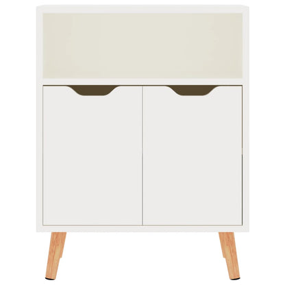 Credenza Bianco Lucido 60x30x72 cm in Truciolato - homemem39