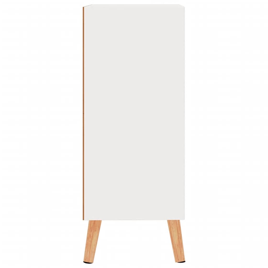 Credenza Bianco Lucido 60x30x72 cm in Truciolato - homemem39