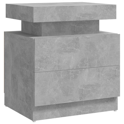 Comodino Grigio Cemento 45x35x52 cm in Legno Multistrato - homemem39