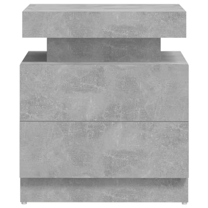 Comodino Grigio Cemento 45x35x52 cm in Legno Multistrato - homemem39