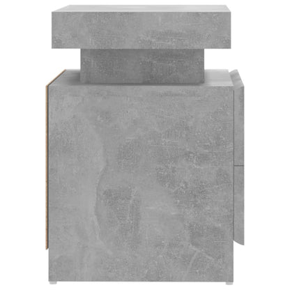 Comodino Grigio Cemento 45x35x52 cm in Legno Multistrato - homemem39