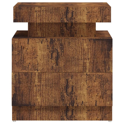 Comodino Rovere Fumo 45x35x52 cm in Legno Multistrato - homemem39