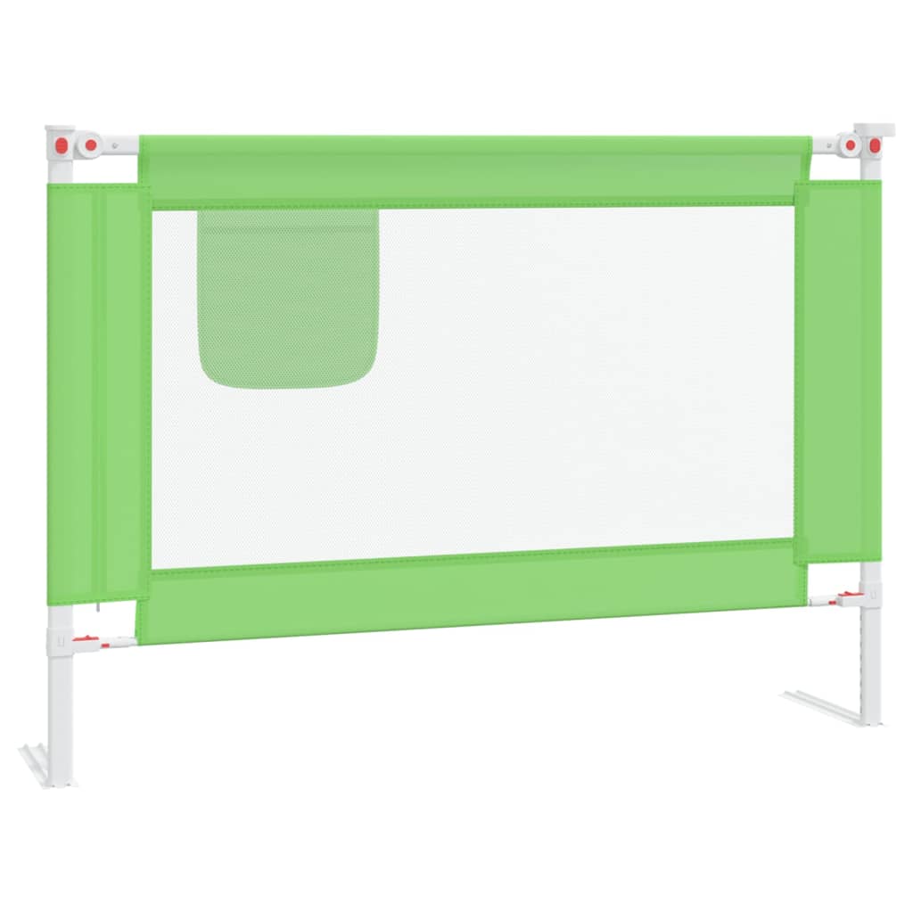 Sponda Letto di Sicurezza per Bambini Verde 90x25 cm in Tessuto - homemem39