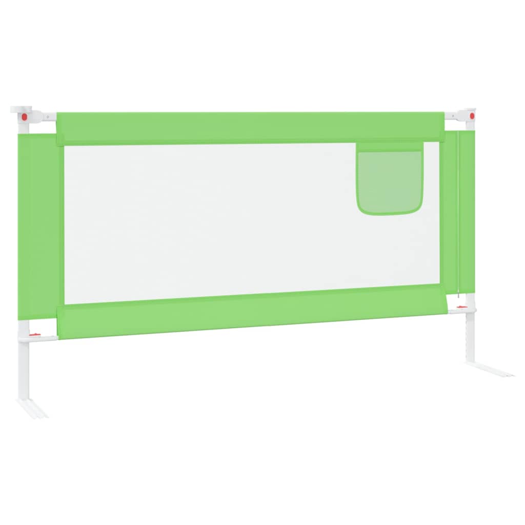 Sponda Letto di Sicurezza per Bambini Verde 160x25 cm Tessuto - homemem39