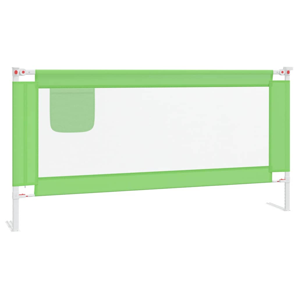 Sponda Letto di Sicurezza per Bambini Verde 180x25 cm Tessuto - homemem39