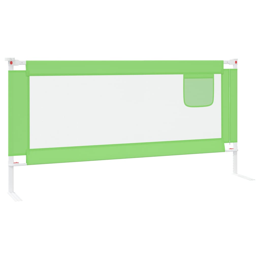 Sponda Letto di Sicurezza per Bambini Verde 190x25cm in Tessuto - homemem39