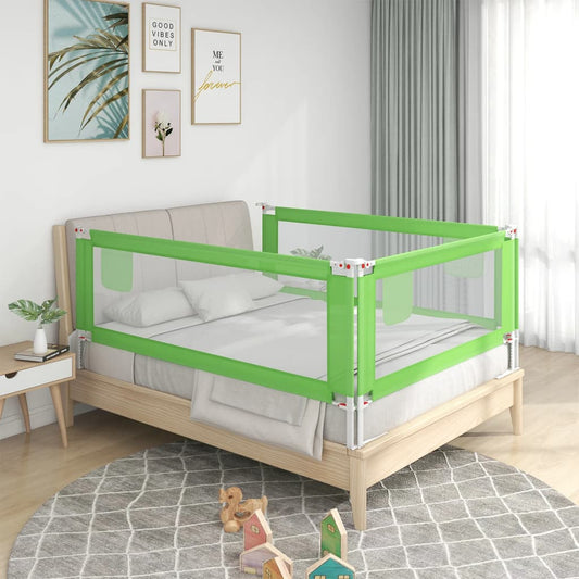 Sponda Letto di Sicurezza per Bambini Verde 190x25cm in Tessuto - homemem39