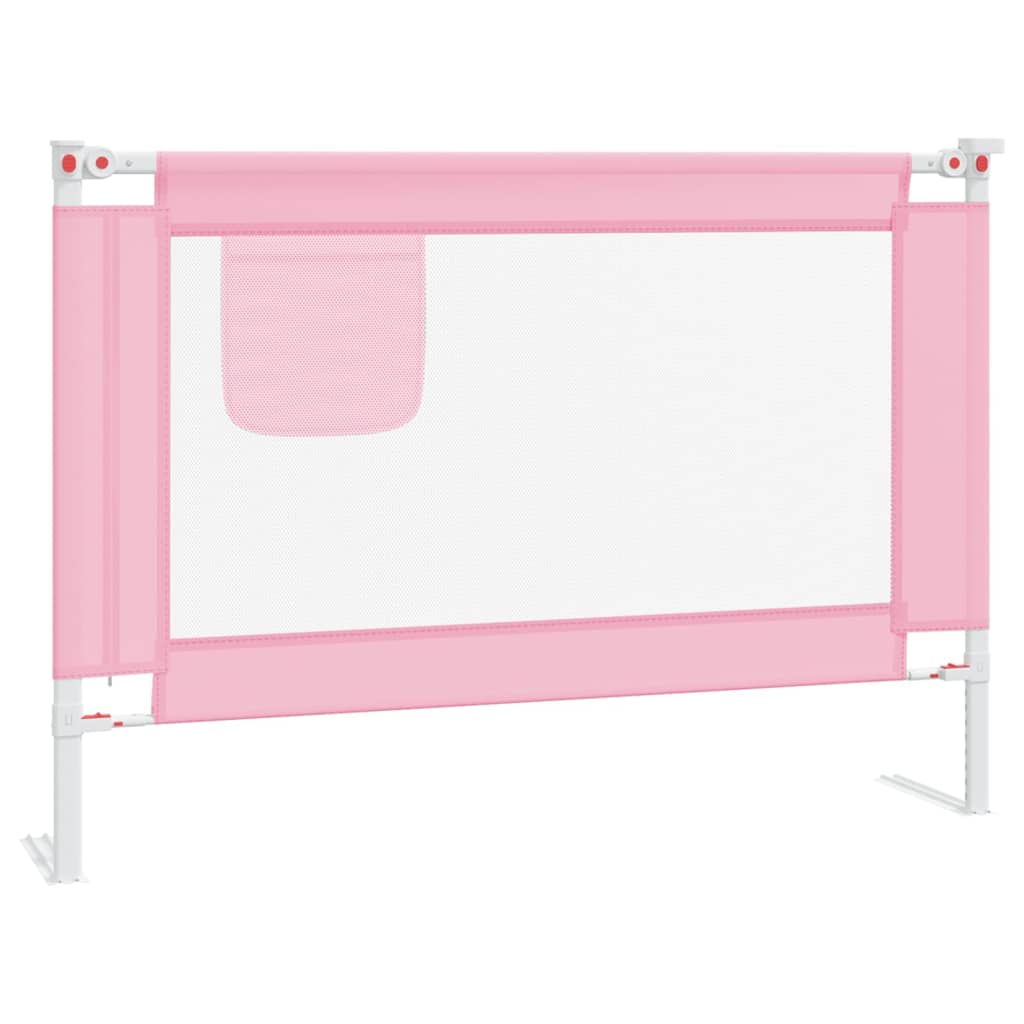 Sponda Letto di Sicurezza per Bambini Rosa 90x25 cm in Tessuto - homemem39