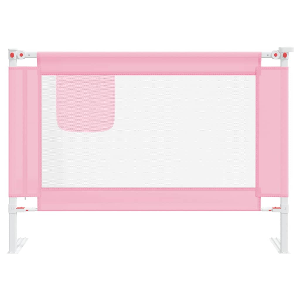 Sponda Letto di Sicurezza per Bambini Rosa 90x25 cm in Tessuto - homemem39