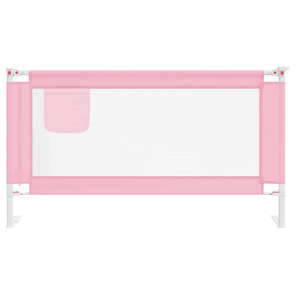 Sponda Letto di Sicurezza per Bambini Rosa 150x25 cm in Tessuto - homemem39