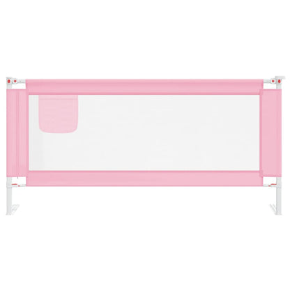 Sponda Letto di Sicurezza per Bambini Rosa 190x25 cm in Tessuto - homemem39