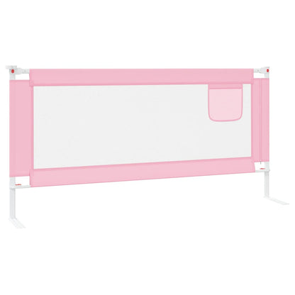 Sponda Letto di Sicurezza per Bambini Rosa 190x25 cm in Tessuto - homemem39