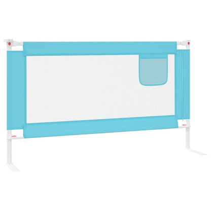 Sponda Letto di Sicurezza per Bambini Blu 140x25 cm in Tessuto - homemem39