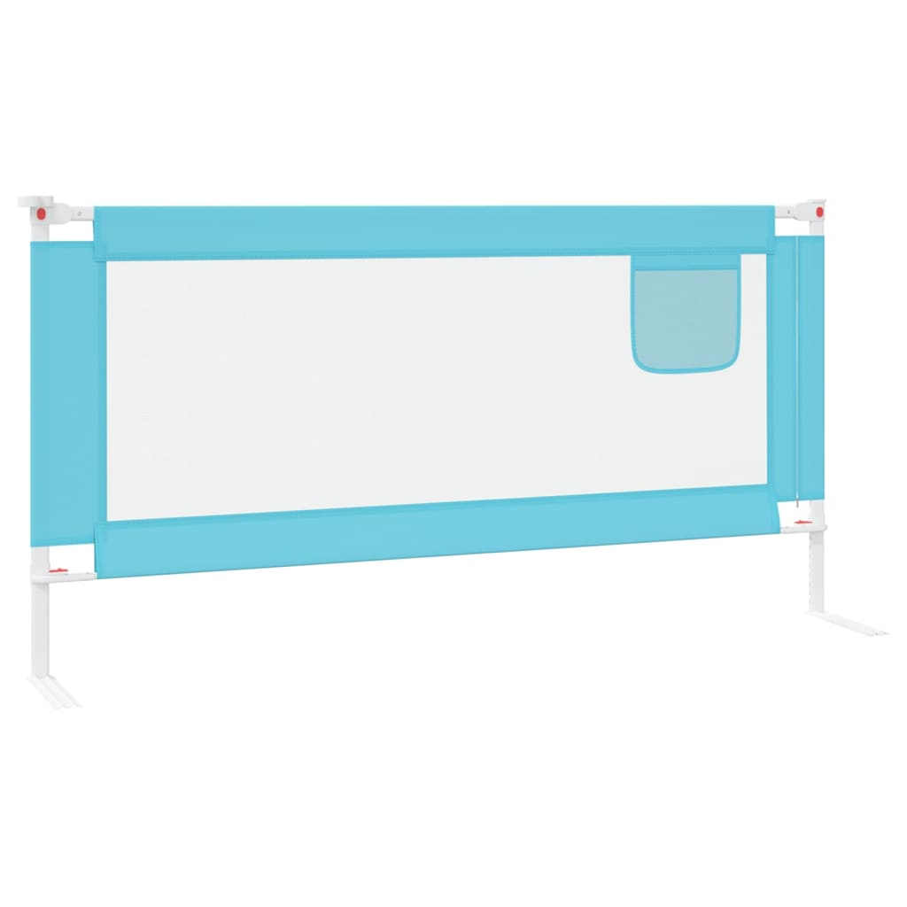 Sponda Letto di Sicurezza per Bambini Blu 180x25 cm in Tessuto - homemem39