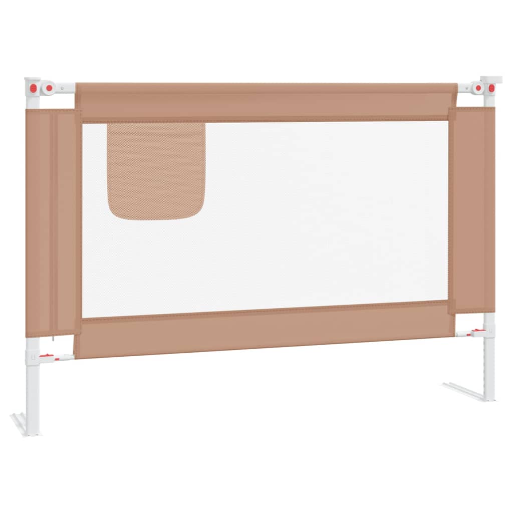 Sponda Letto di Sicurezza per Bambini Tortora 100x25 cm Tessuto - homemem39