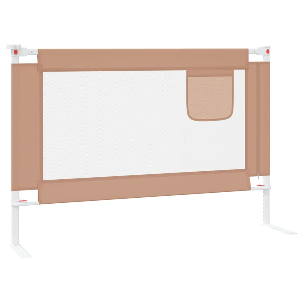 Sponda Letto di Sicurezza per Bambini Tortora 100x25 cm Tessuto - homemem39