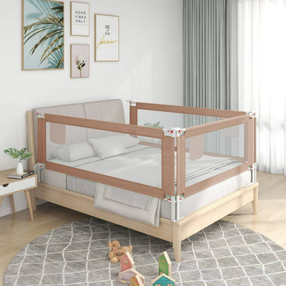 Sponda Letto di Sicurezza per Bambini Tortora 100x25 cm Tessuto - homemem39