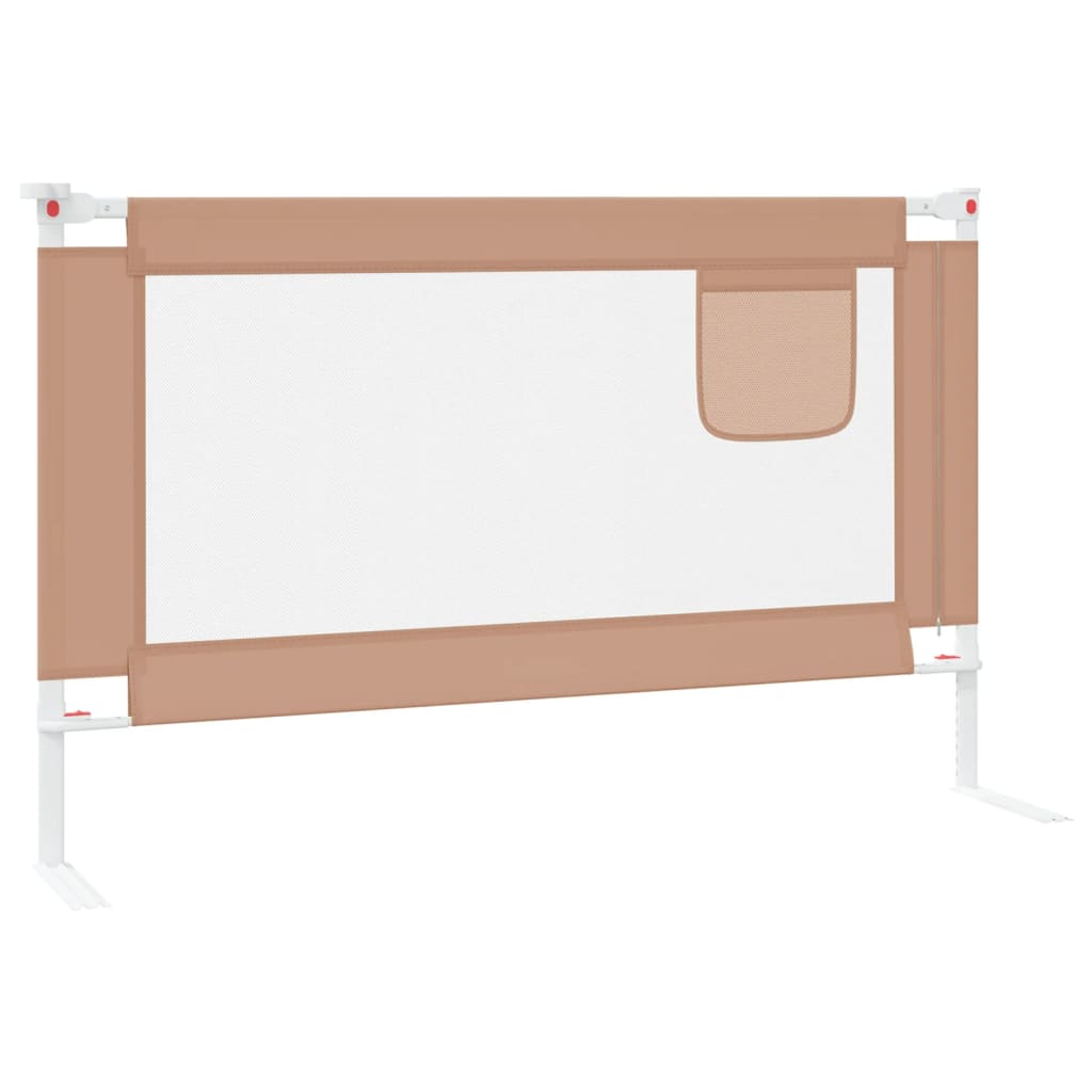 Sponda Letto di Sicurezza per Bambini Tortora 120x25 cm Tessuto - homemem39