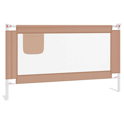 Sponda Letto di Sicurezza per Bambini Tortora 140x25 cm Tessuto - homemem39